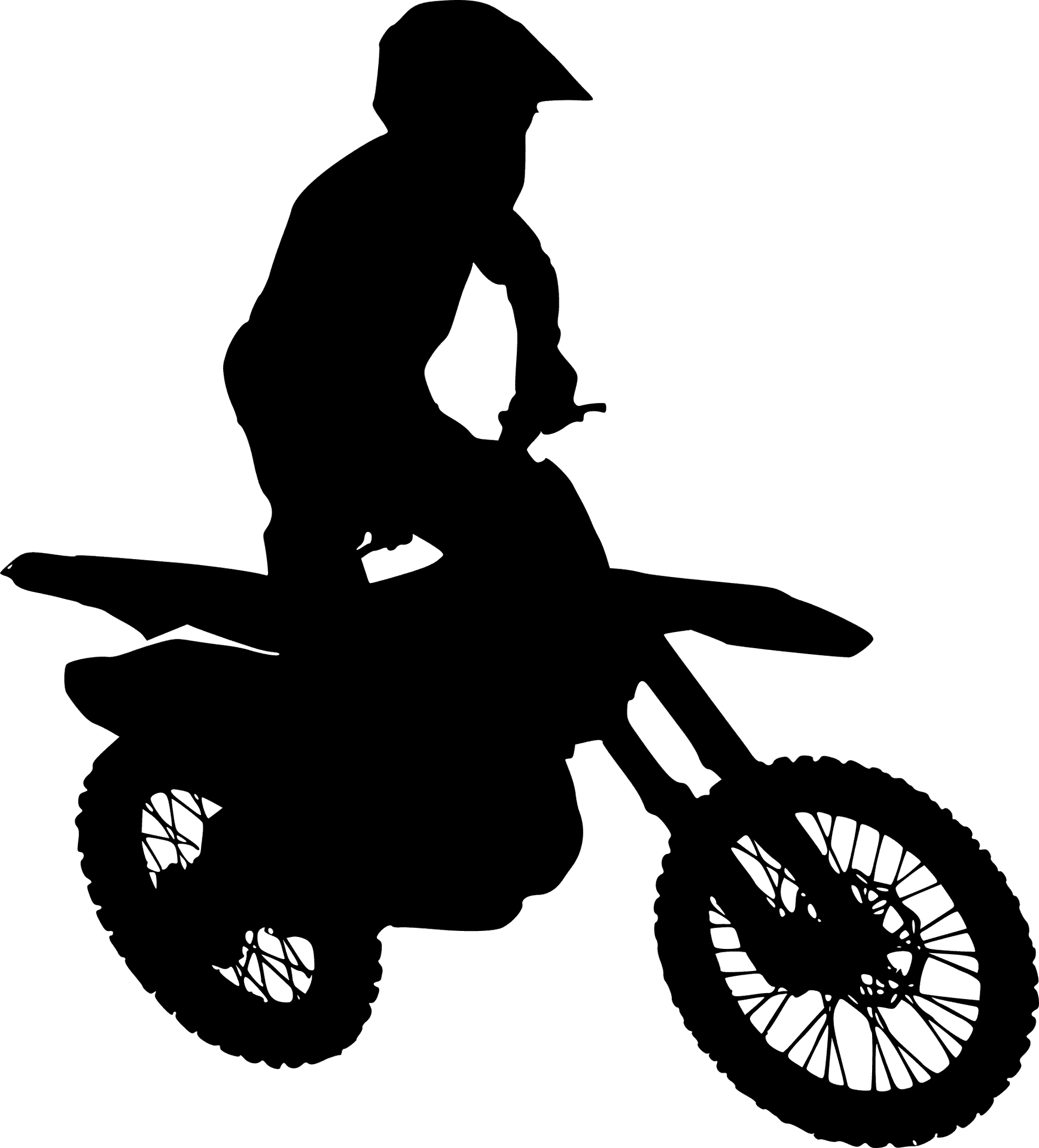 Motocross Rider Silhouette PNG Image