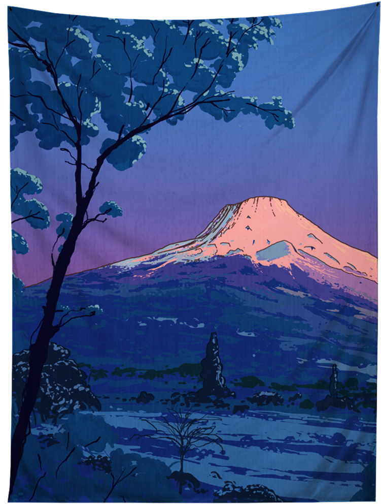 Mount_ Fuji_ Artistic_ Rendering PNG Image