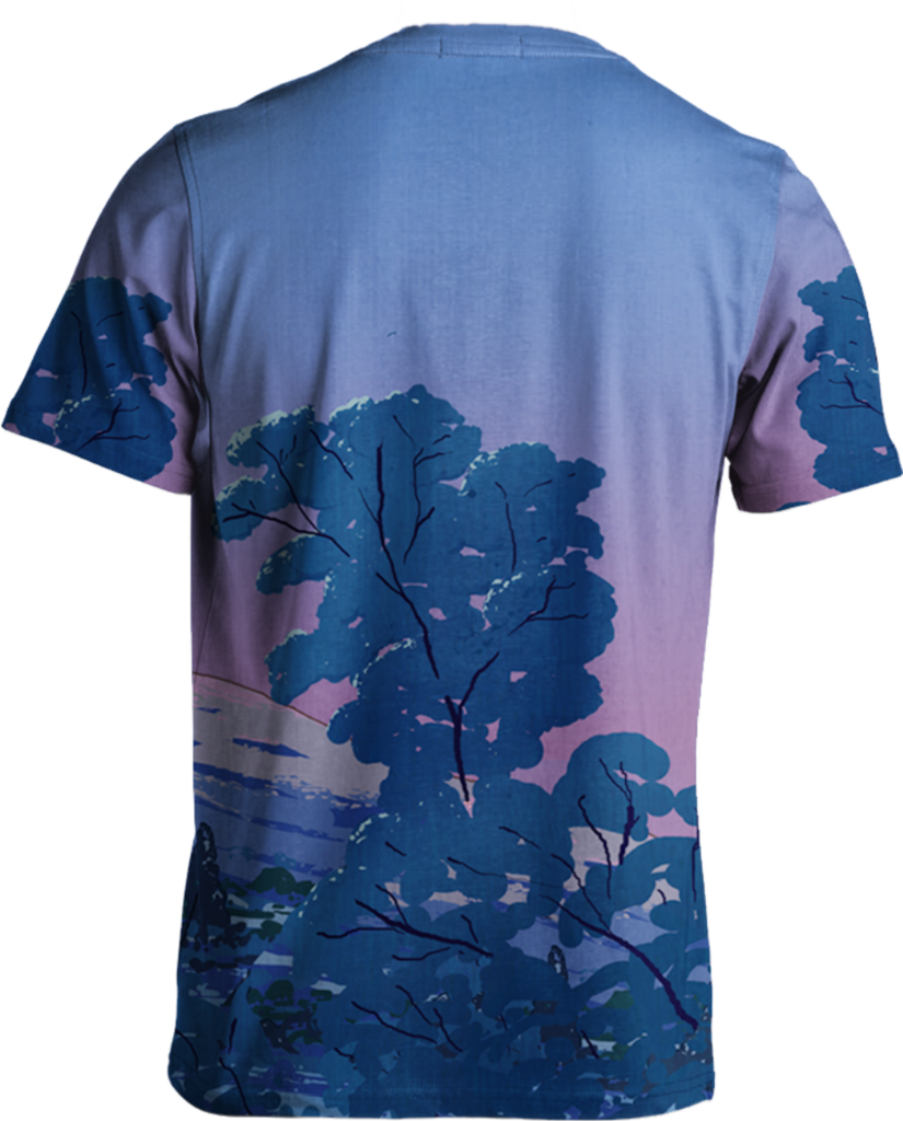 Mount Fuji Inspired Shirt Design PNG Image