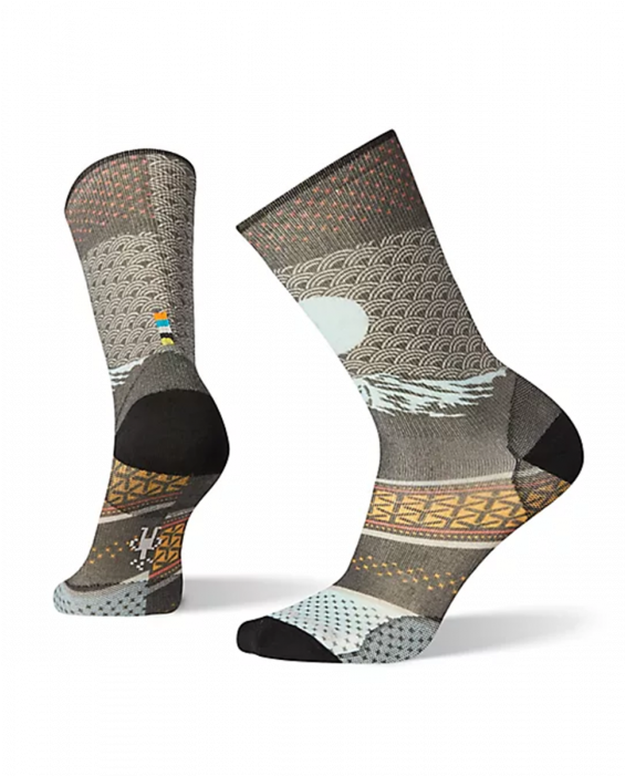 Mount Fuji Inspired Socks Design PNG Image