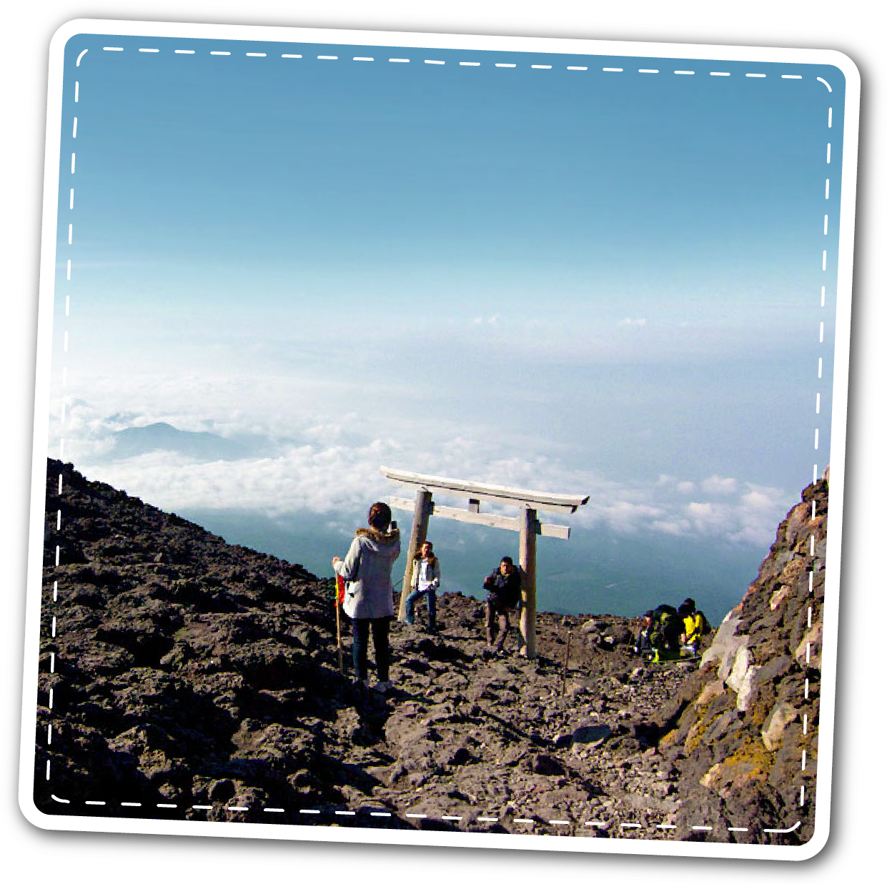 Mount Fuji Summit Torii Gate PNG Image