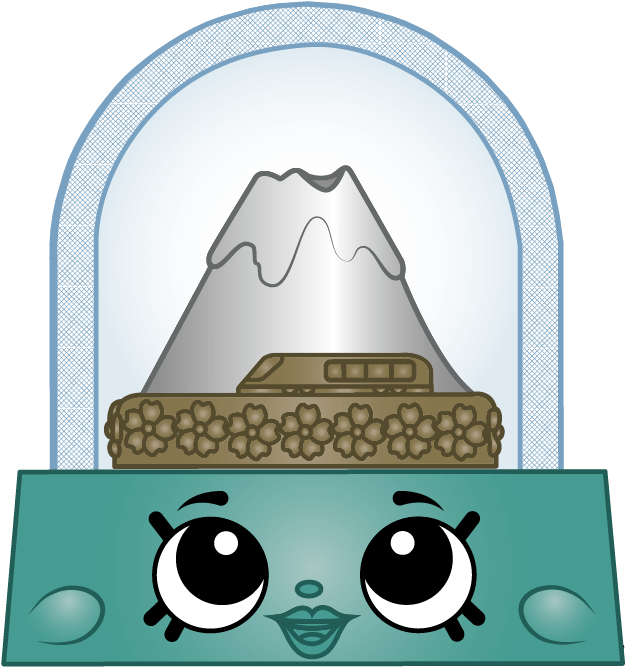 Mount Fujiand Cute Sushi Character PNG Image