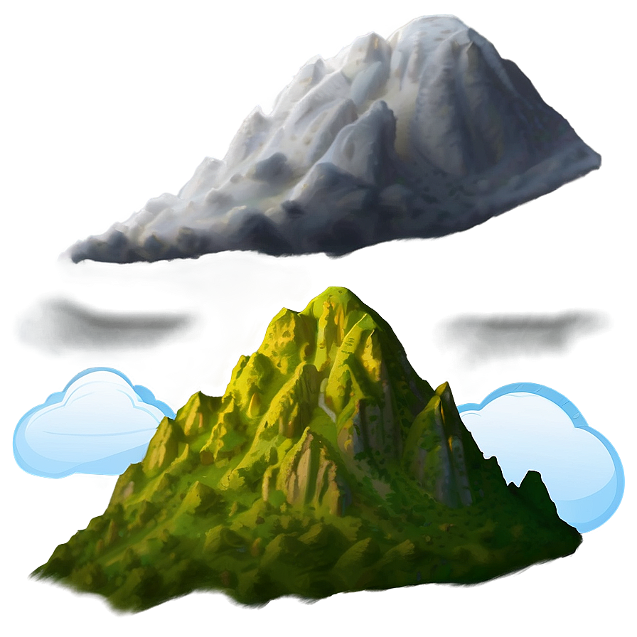 Mountain And Clouds Png Odw PNG Image