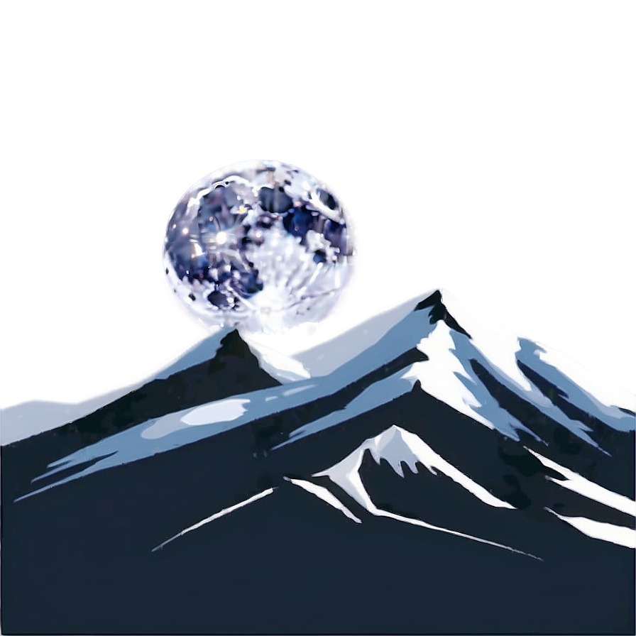 Mountain And Moonlight Png Pac87 PNG Image