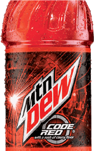 Mountain Dew Code Red Bottle PNG Image