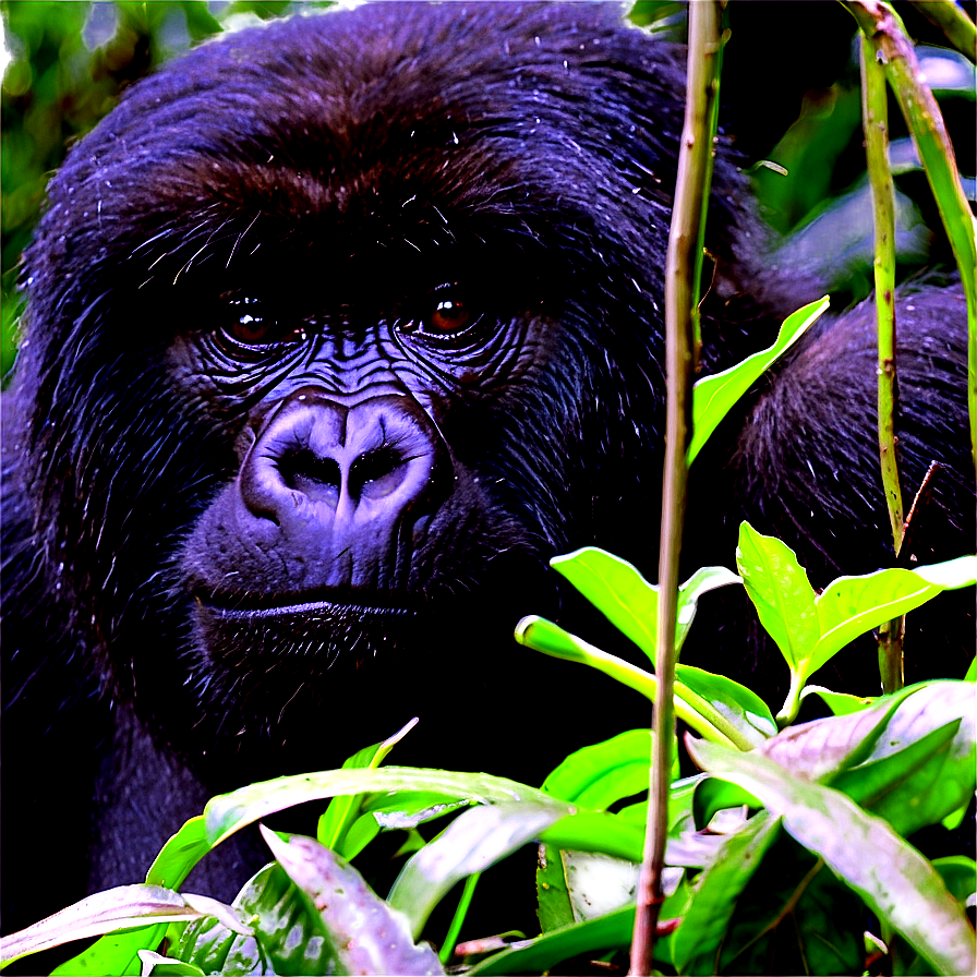 Mountain Gorilla In Mist Png 75 PNG Image