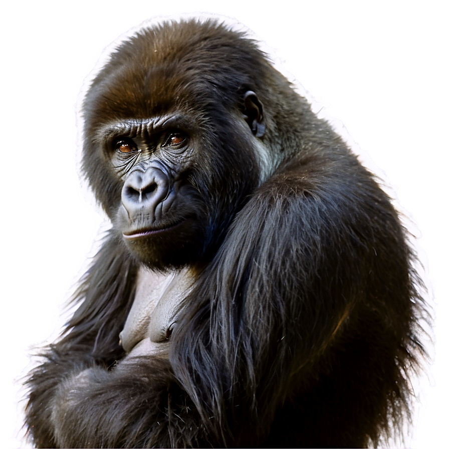 Mountain Gorilla In Mist Png Pqy PNG Image