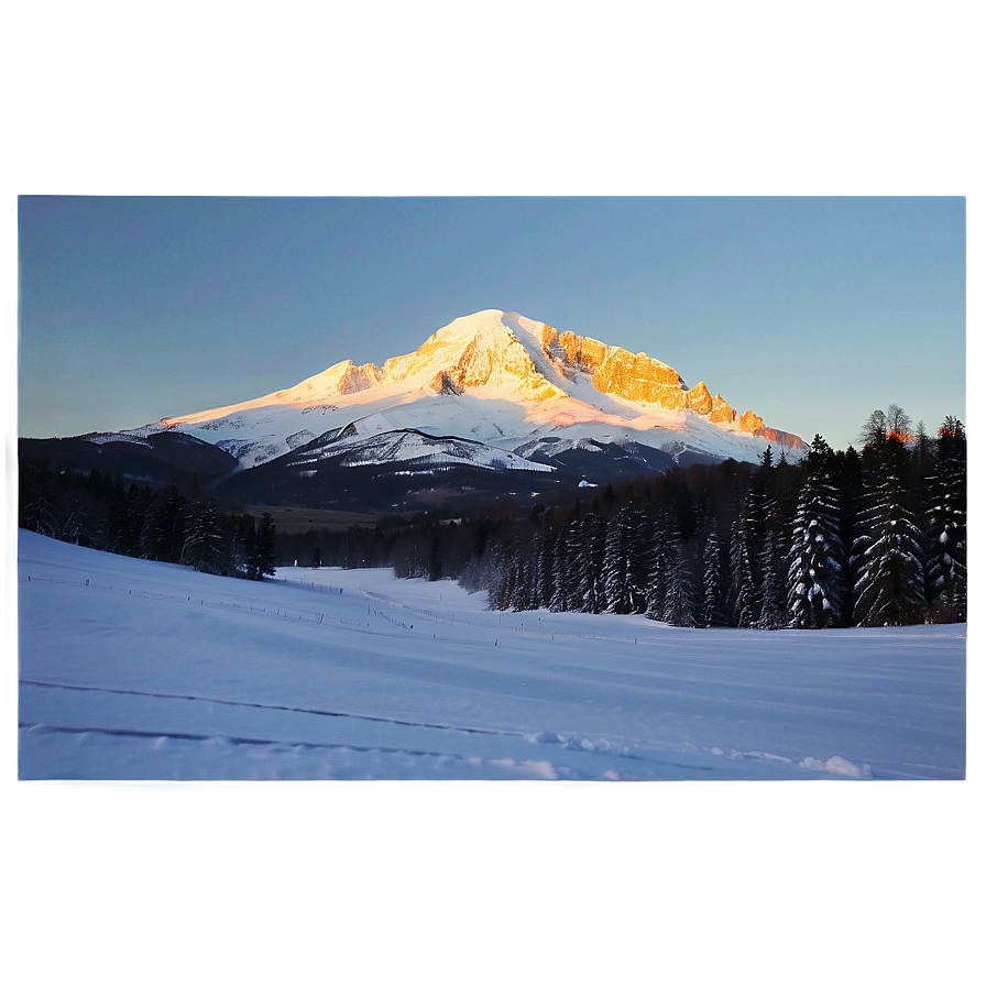 Mountain In Winter Png Vvr PNG Image