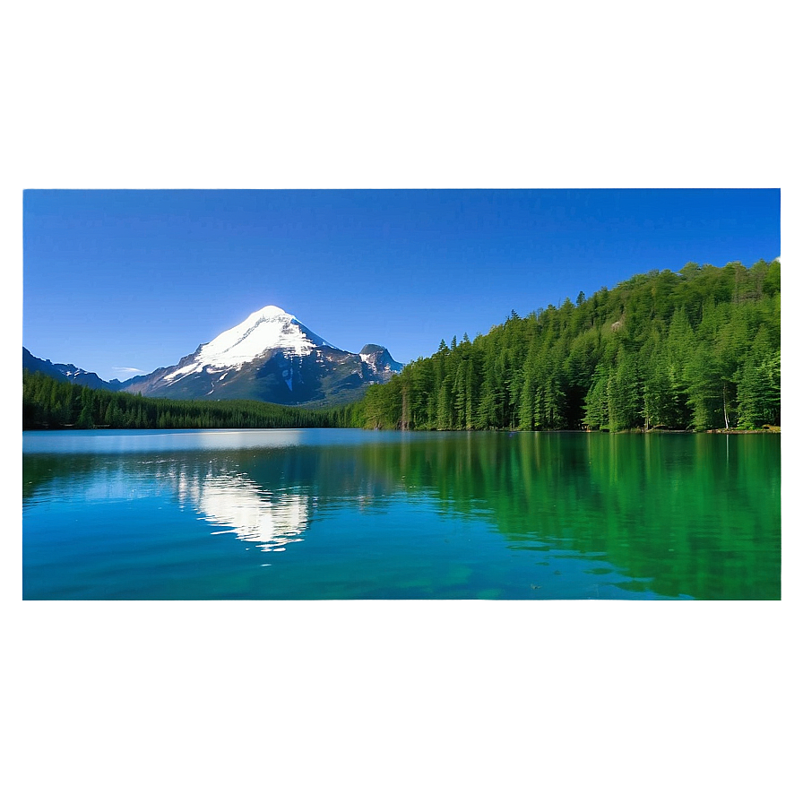 Mountain Lake Paradise Png Udp PNG Image