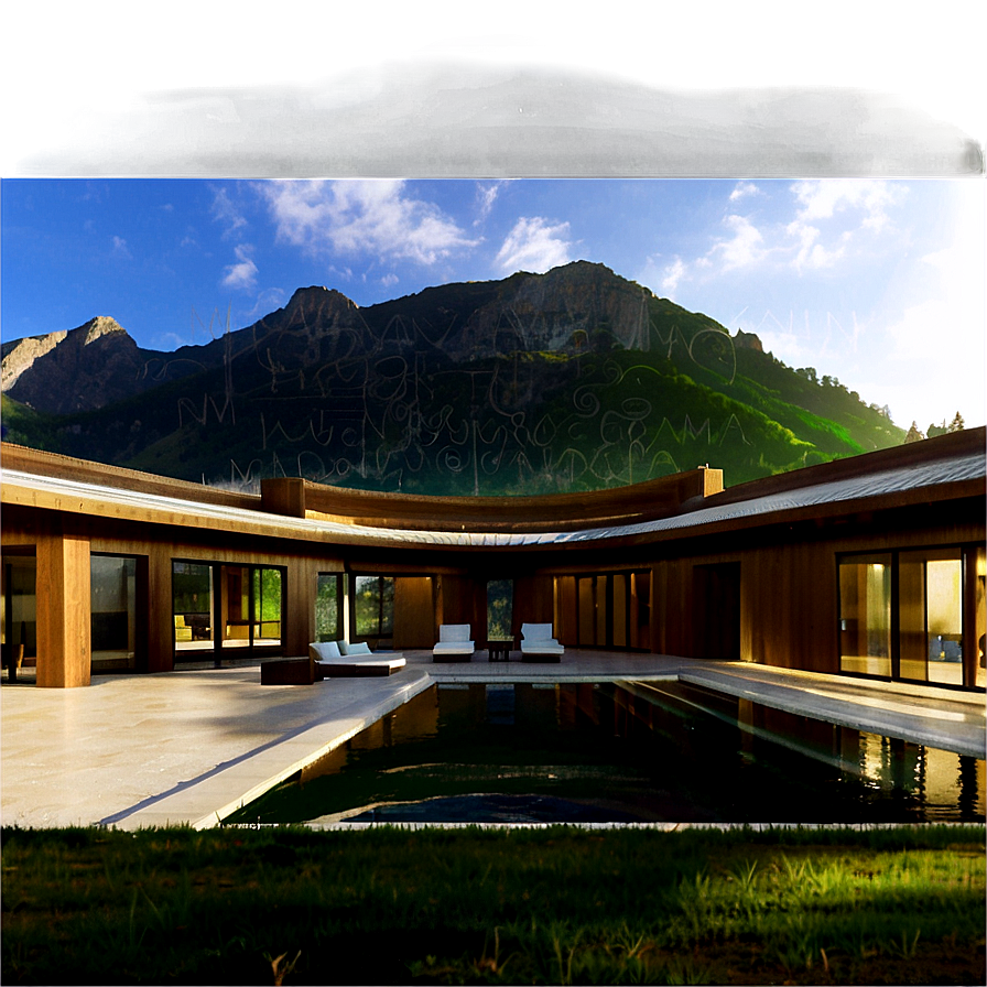 Mountain Mansion Panorama Png Oqh PNG Image