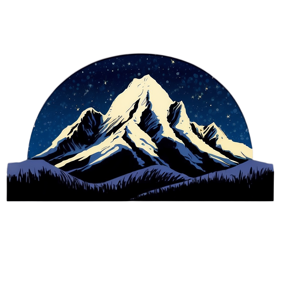 Mountain Night Sky Png Tef11 PNG Image