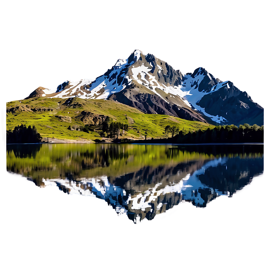 Mountain Reflection In Water Png Fmu PNG Image