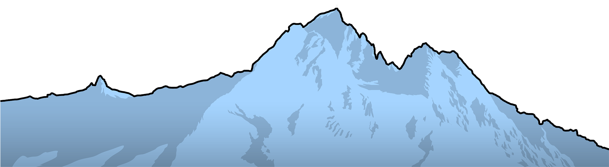 Mountain Summit Vector Illustration PNG Image