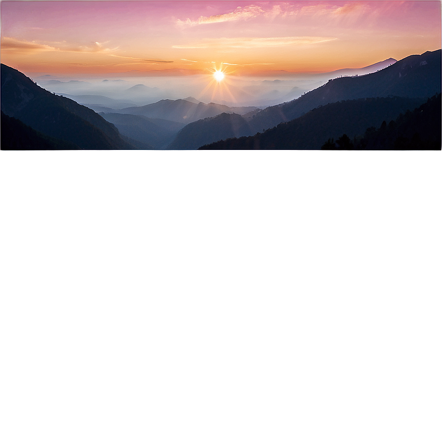 Mountain Sunrise Png Uwa PNG Image