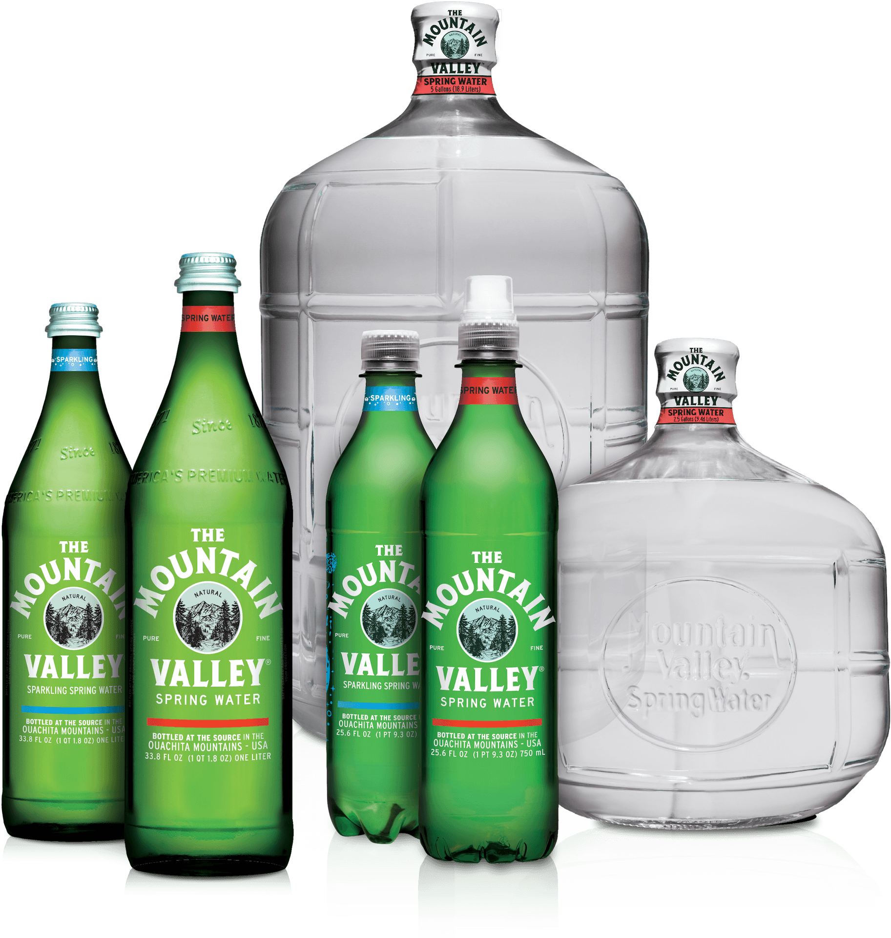 Mountain Valley Spring Water Collection PNG Image