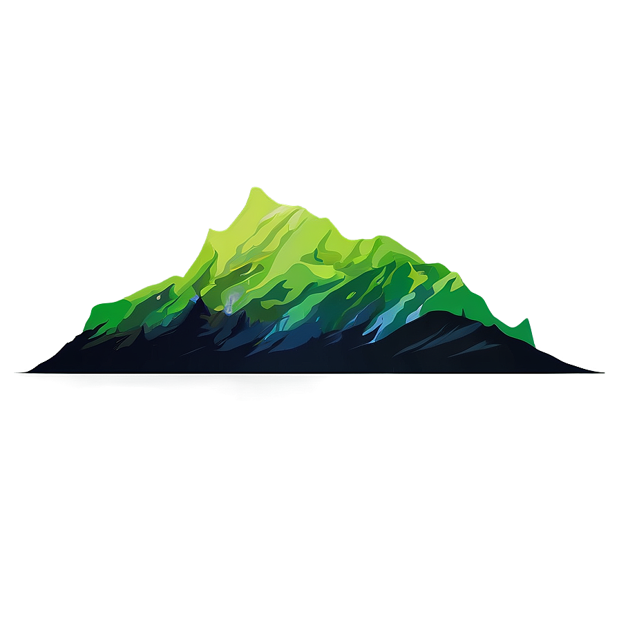 Mountain With Aurora Png Efx PNG Image