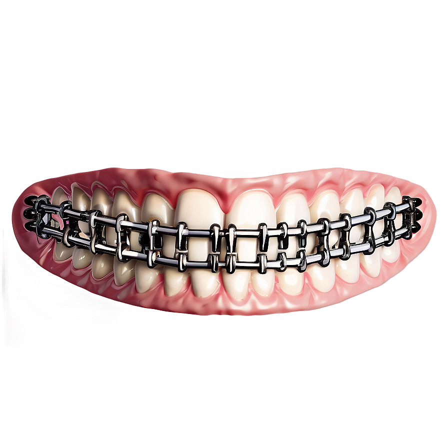 Mouth With Braces Png Gpa67 PNG Image