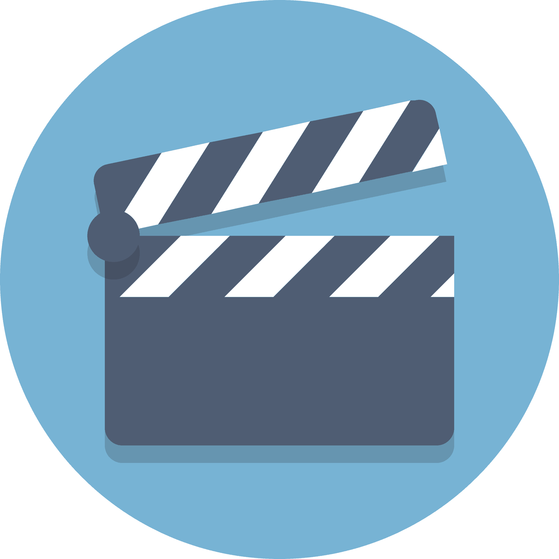 Movie Production Clapperboard Icon PNG Image