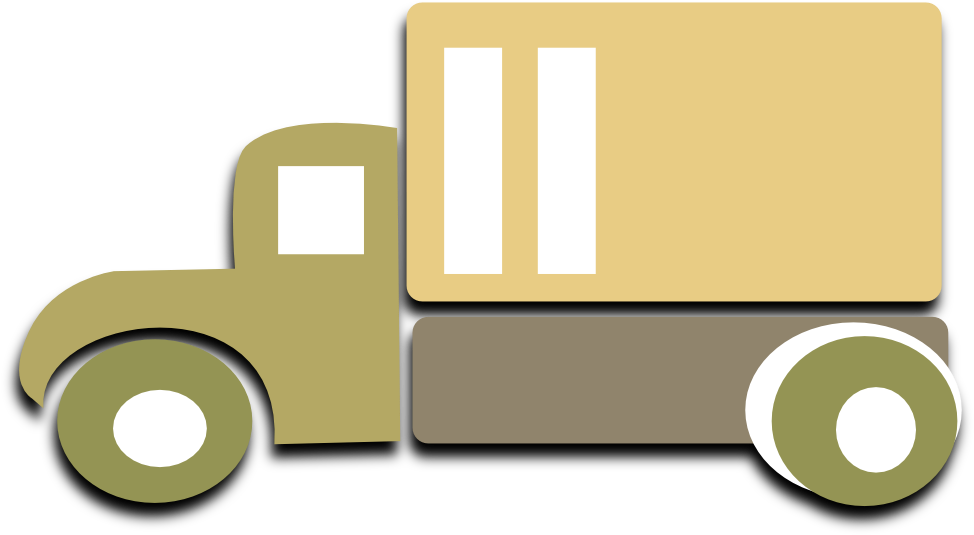 Moving Truck Cartoon Graphic PNG Image