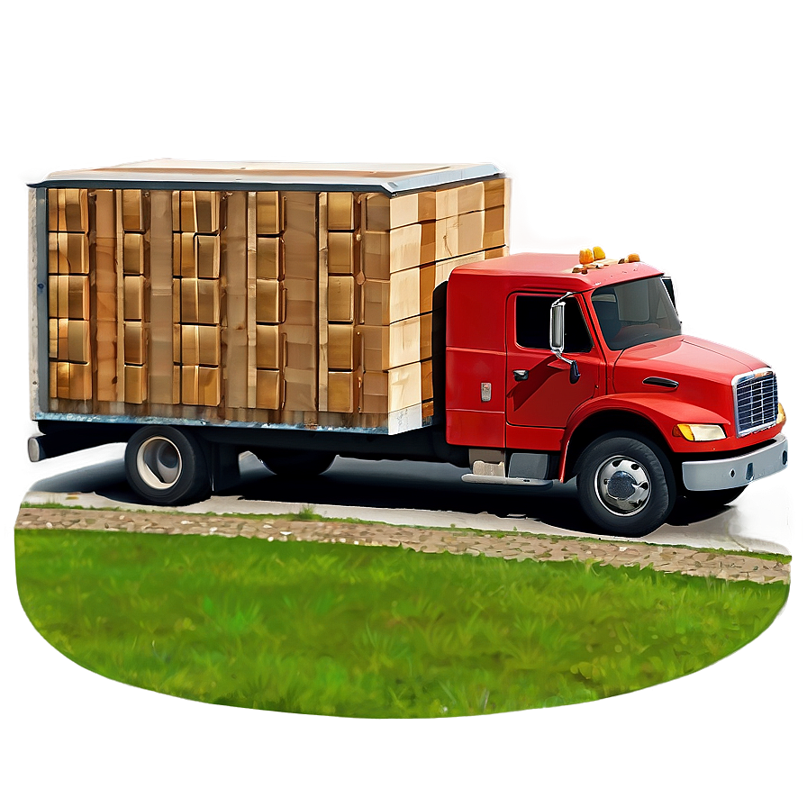 Moving Truck Flat Design Png Mxs PNG Image