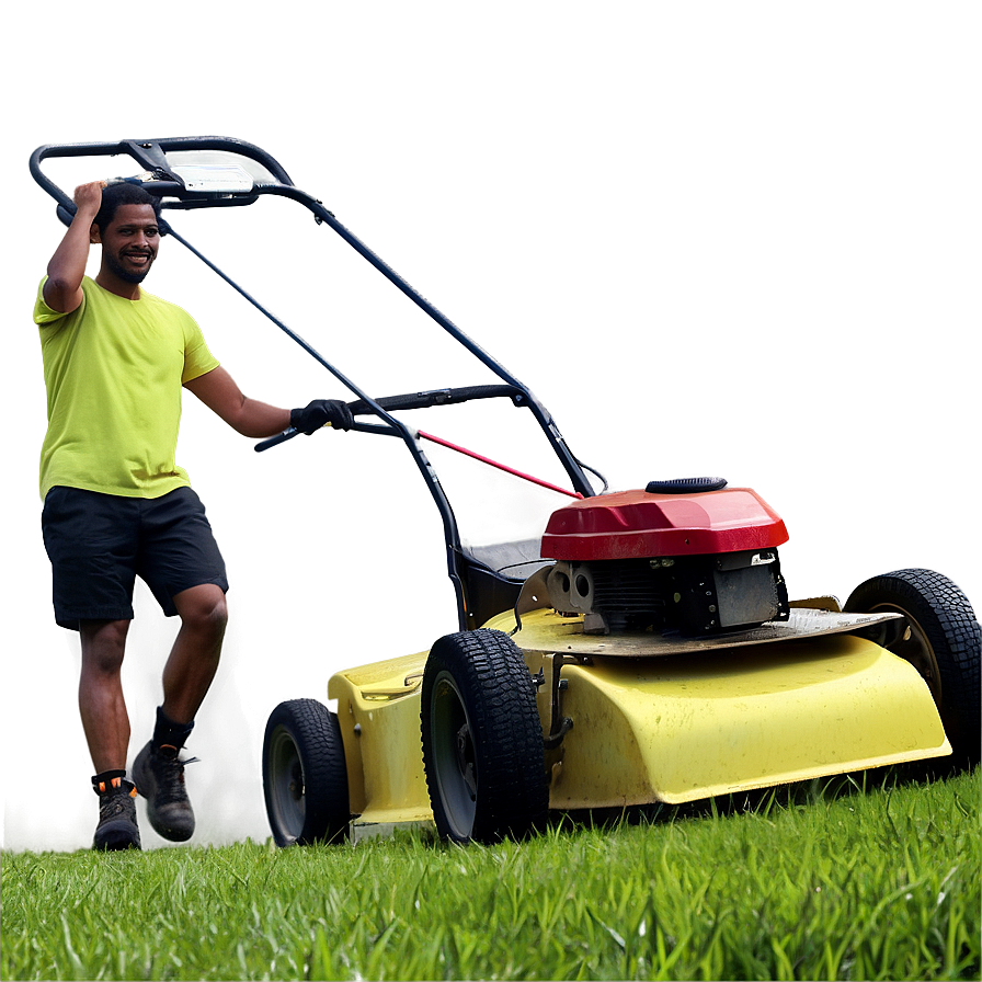 Mowing And Mulching Leaves Png Gir PNG Image