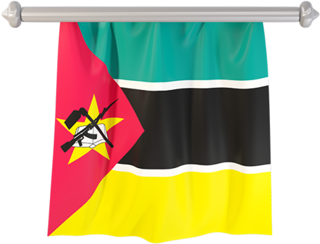 Mozambique National Flag Hanging PNG Image