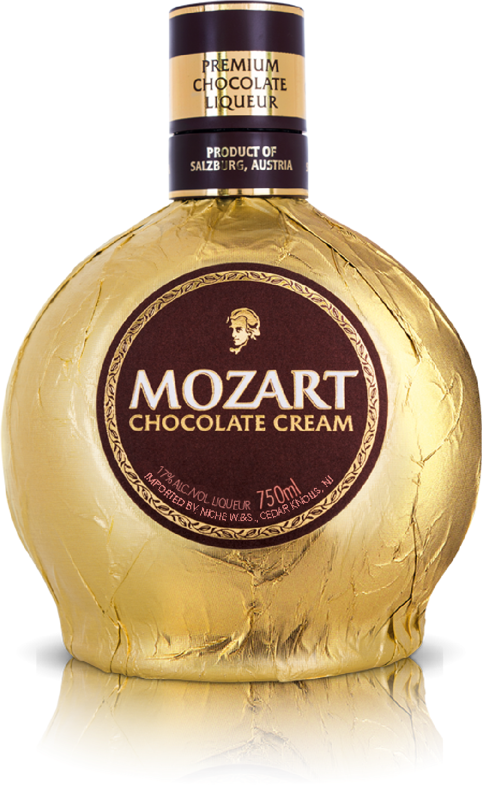 Mozart Chocolate Cream Liqueur Bottle PNG Image