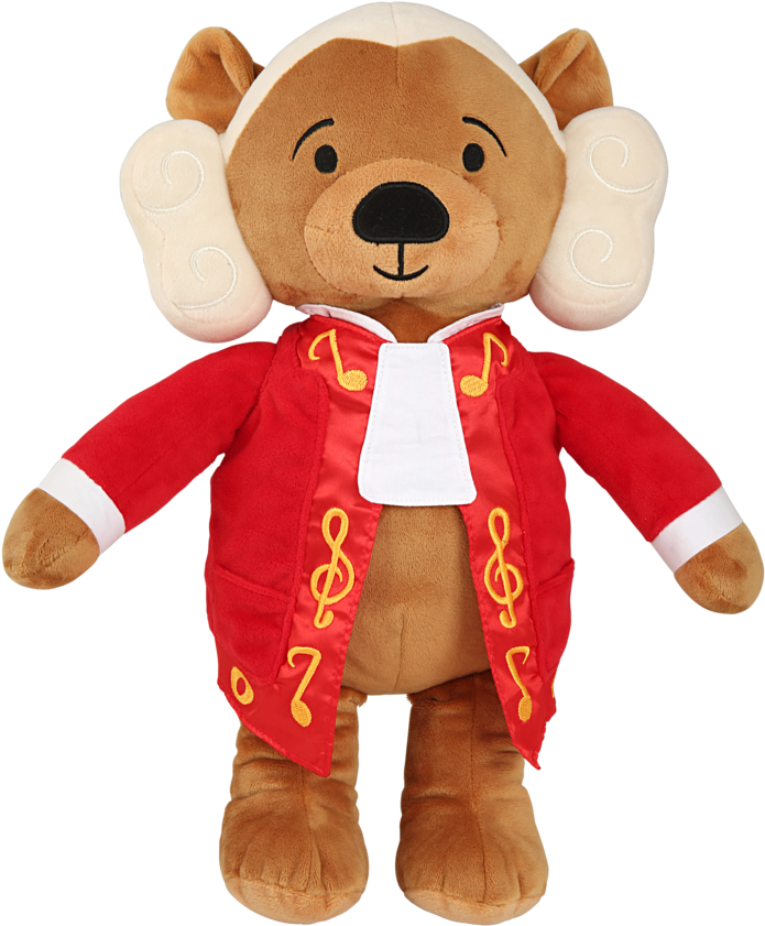 Mozart Inspired Musical Teddy Bear PNG Image