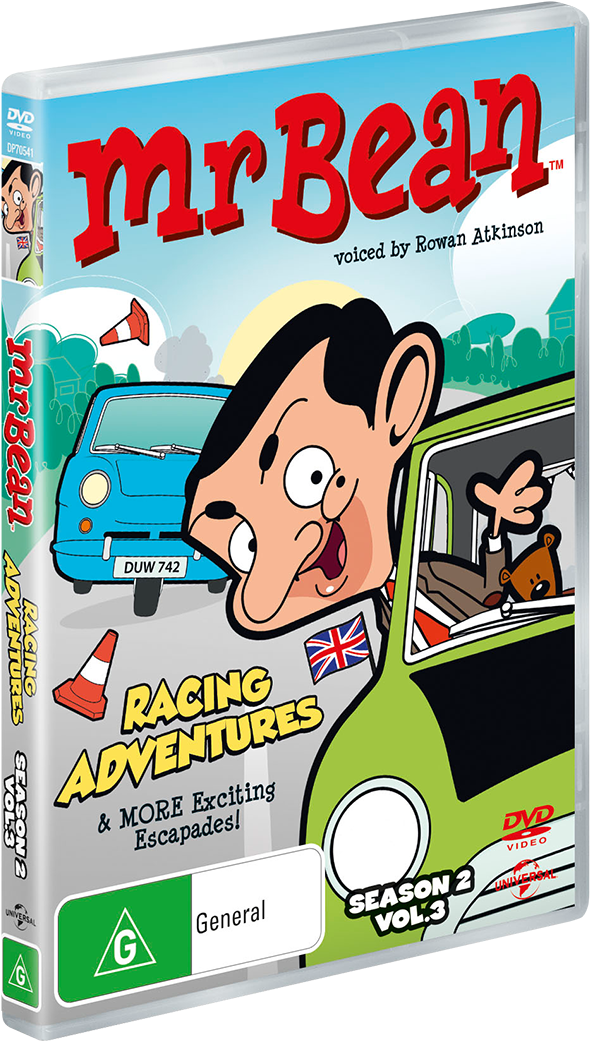 Mr Bean Racing Adventures D V D Cover PNG Image