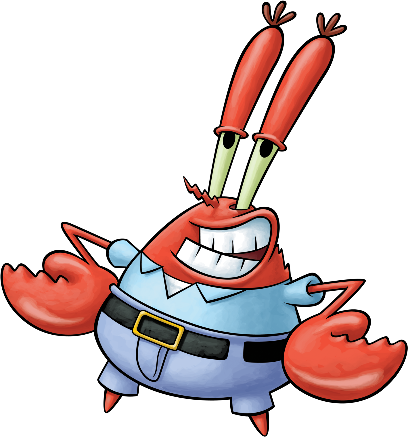 Mr Krabs Smiling Cartoon Character PNG Image