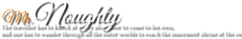 Mr Naughty Calligraphy Quote PNG Image