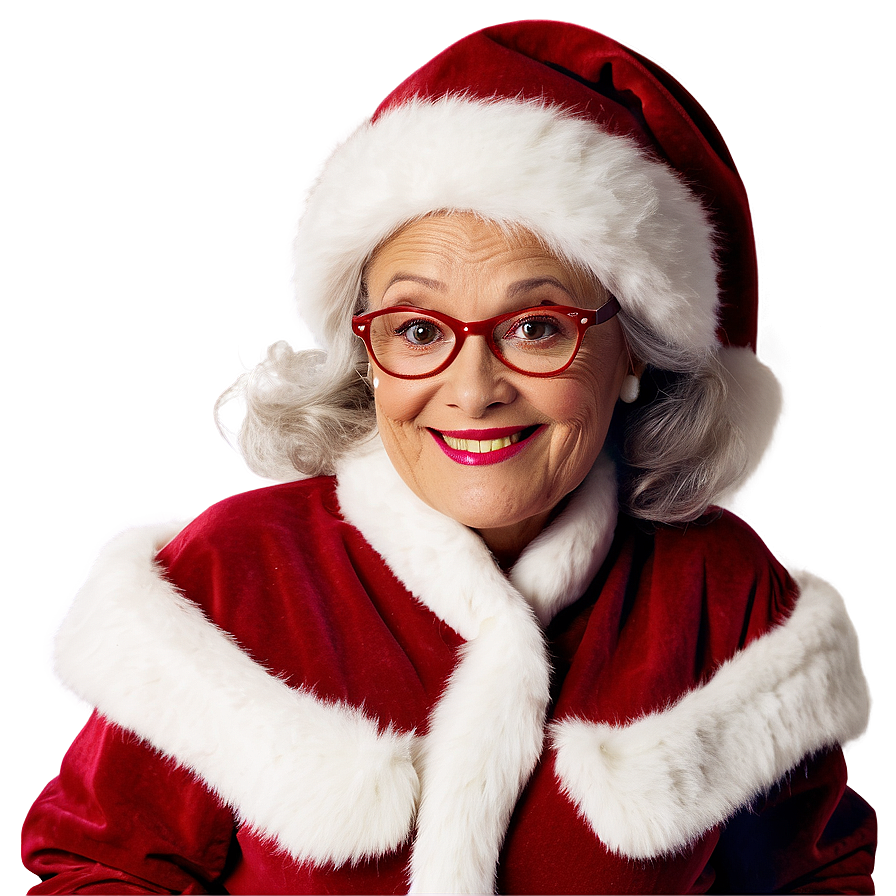 Mrs Claus In Christmas Village Png Cor26 PNG Image