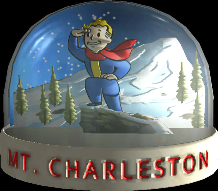 Mt Charleston Snow Globe Superhero PNG Image