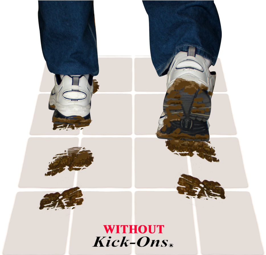 Muddy Shoe Printson Clean Floor PNG Image