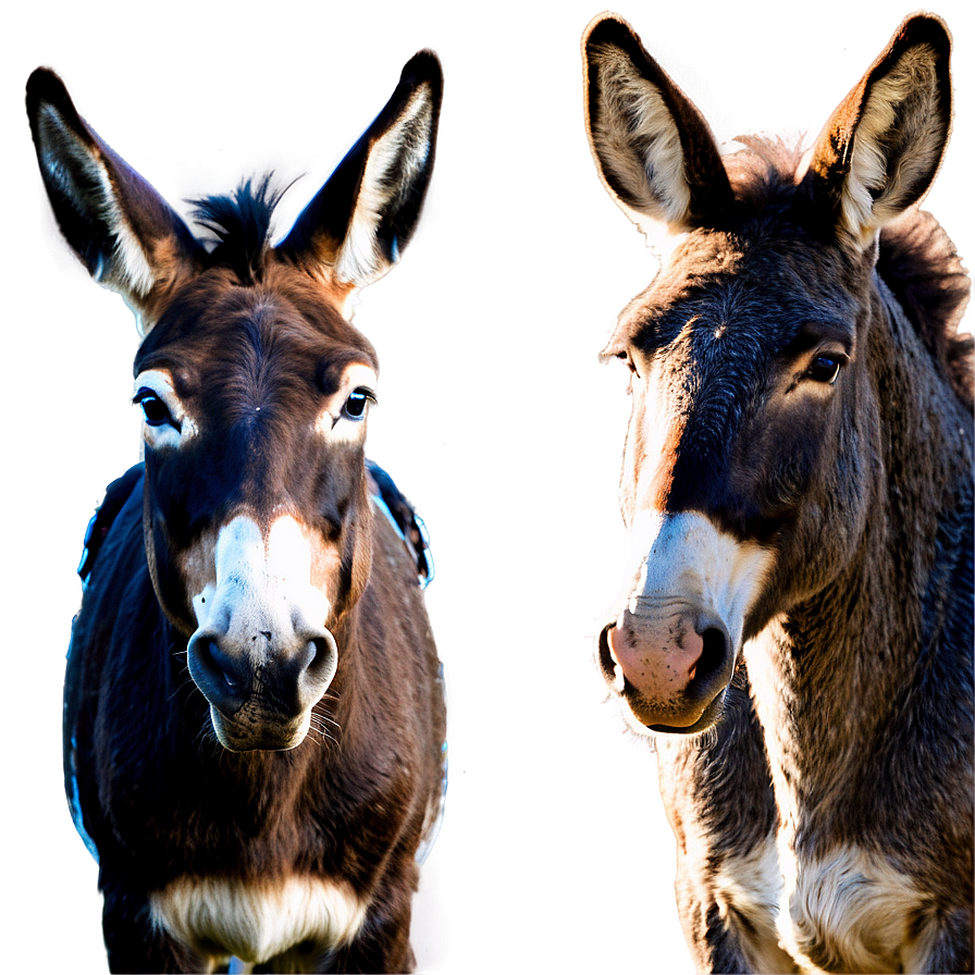 Mule And Donkey Comparison Png 38 PNG Image