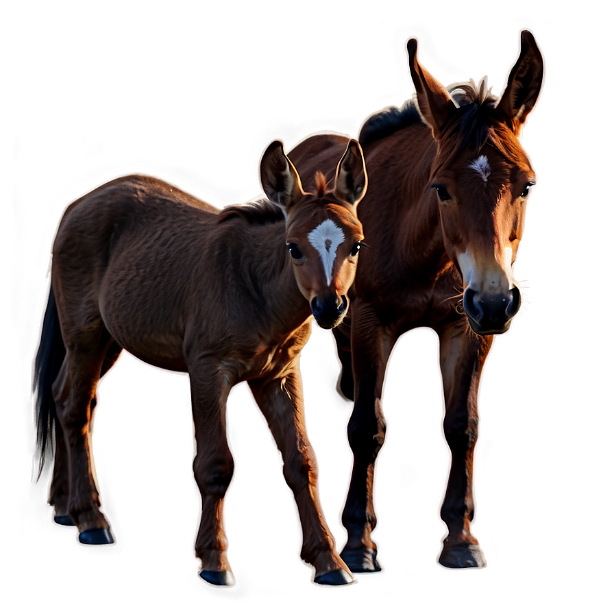 Mule With Foal Bonding Png Cec90 PNG Image