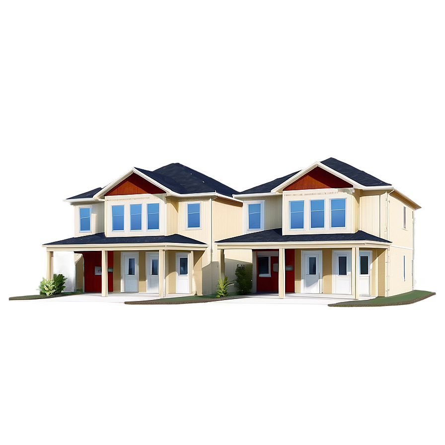 Multi-family Duplex Design Png Wkr PNG Image