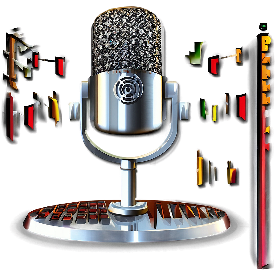 Multi-pattern Podcasting Mic Png 92 PNG Image