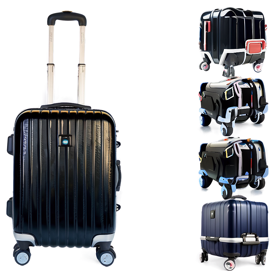 Multi-wheeled Spinner Luggage Png 59 PNG Image