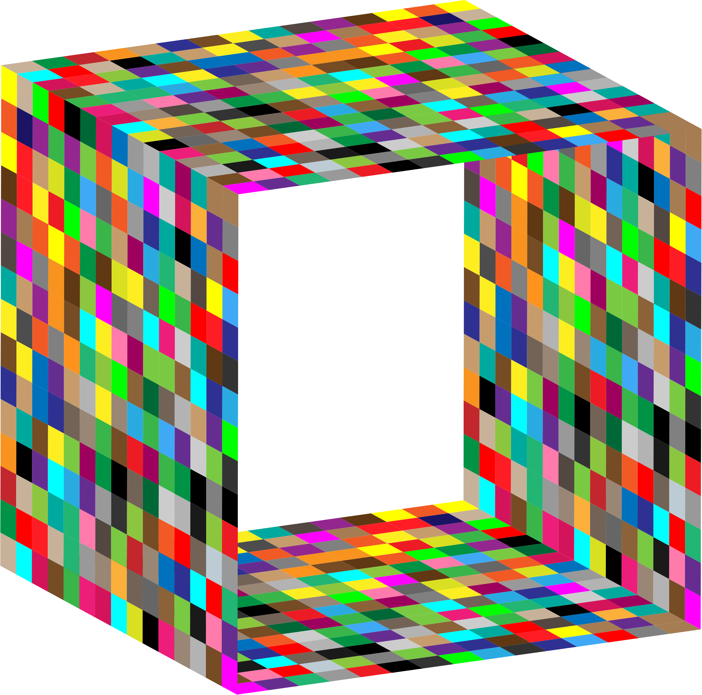 Multicolored3 D Optical Illusion PNG Image