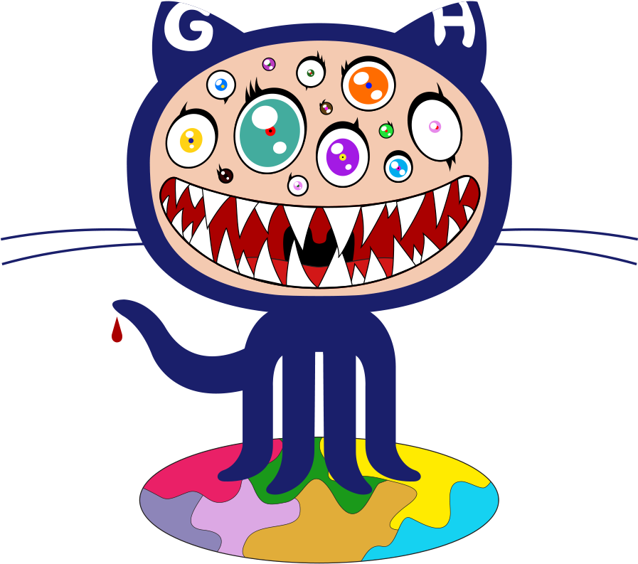 Multieyed Monster Cartoon PNG Image