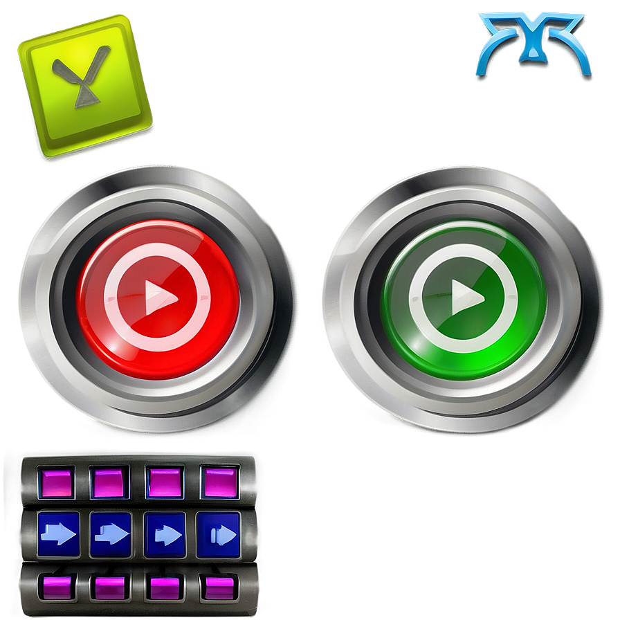 Multimedia Control Buttons Png 06262024 PNG Image