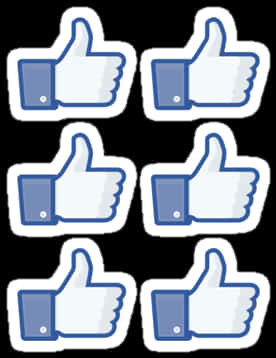 Multiple Thumbs Up Stickers PNG Image