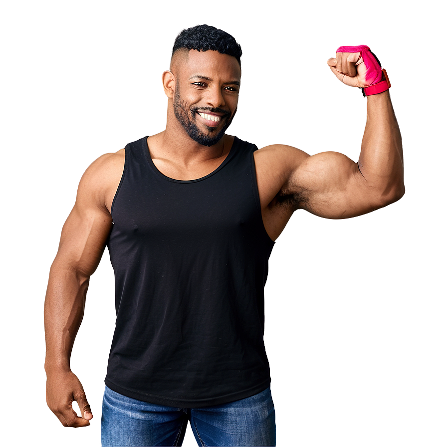 Muscle Black Tank Top Png Weu PNG Image