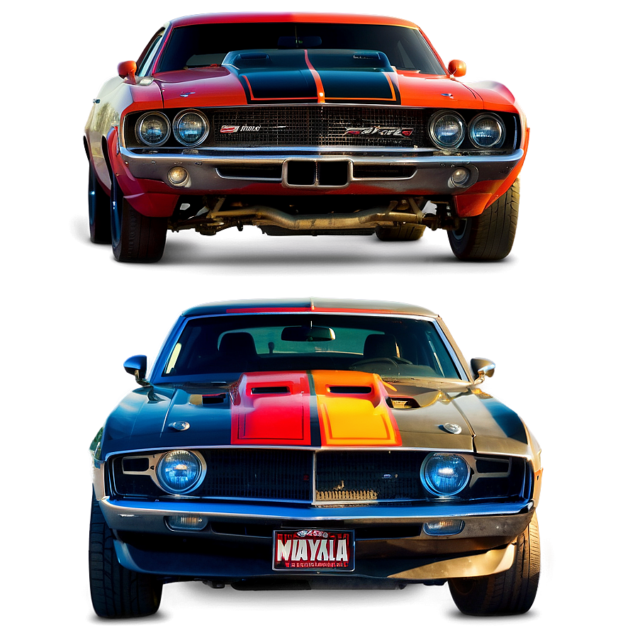 Muscle Car Showdown Png Eug53 PNG Image