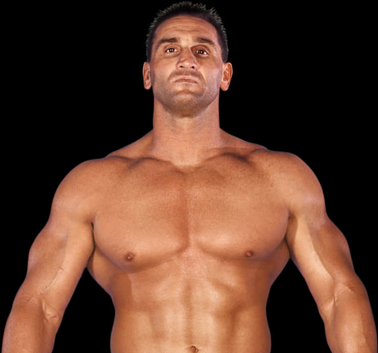 Muscled_ Athlete_ Portrait PNG Image