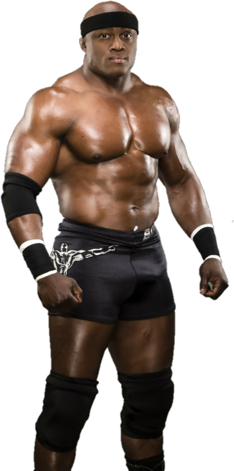 Muscled_ Wrestler_ Posing PNG Image