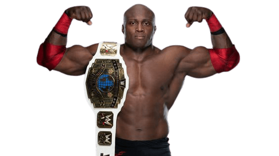 Muscled_ Wrestler_ With_ Championship_ Belt PNG Image