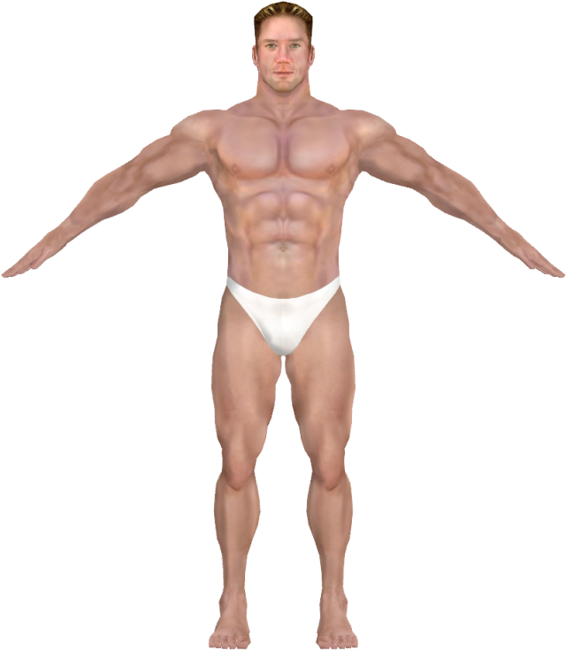 Muscular Bodybuilder Pose PNG Image