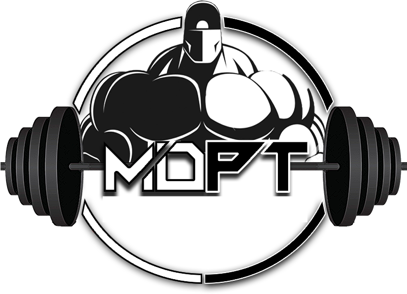 Muscular Figure Weightlifting Logo PNG Image